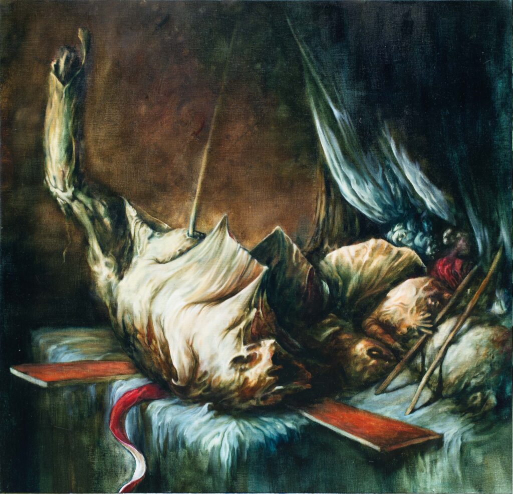 Study for Sebastian, 2024, oil on canvas,100 x 100 cm