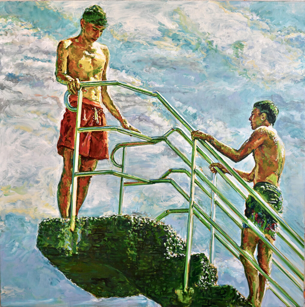 Speculation, 2025, oil on canvas, 100 x 100 cm
